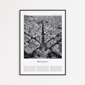 Barcelona Black and White Print, Barcelona Photo Poster, Barcelona Travel Poster Gift, Spain Wall Art Print, Minimal Home Decor Print