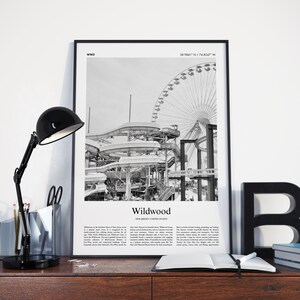 Wildwood Black and White Print, Wildwood Photo Poster, Wildwood Travel Poster Gift, New Jersey, United States, USA Wall Art Print image 6