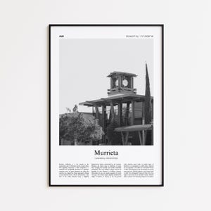 Murrieta Black and White Print, Murrieta Photo Poster, Murrieta Travel Poster Gift, California, United States, USA Wall Art Print