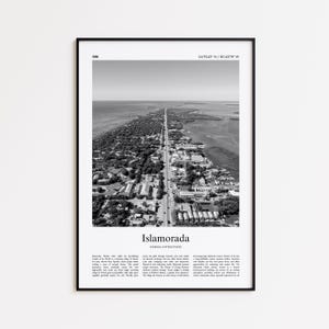 Islamorada Black and White Print, Islamorada Photo Poster, Islamorada Travel Poster Gift, Florida, United States, USA Wall Art Print