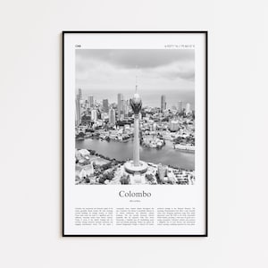 Colombo Black and White Print, Colombo Photo Poster, Colombo Travel Poster Gift, Sri Lanka Wall Art Print, Minimal Home Decor Print