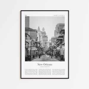 New Orleans Black and White Print, New Orleans Photo Poster, New Orleans Travel Poster Gift, Louisiana, United States, USA Wall Art Print