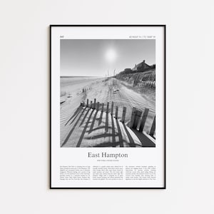 East Hampton Black and White Print, East Hampton Photo Poster, East Hampton Travel Poster Gift, New York, United States, USA Wall Art Print