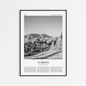La Quinta Black and White Print, La Quinta Photo Poster, La Quinta Travel Poster Gift, California, United States, USA Wall Art Print