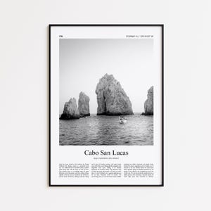 Cabo San Lucas Black and White Print, Cabo San Lucas Photo Poster, Cabo San Lucas Travel Poster Gift, Baja California Sur, Mexico