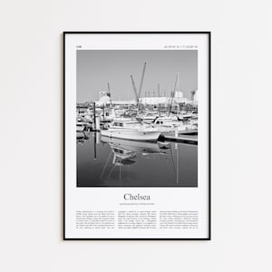 Chelsea Black and White Print, Chelsea Photo Poster, Chelsea Travel Poster Gift, Massachusetts, United States, USA Wall Art Print