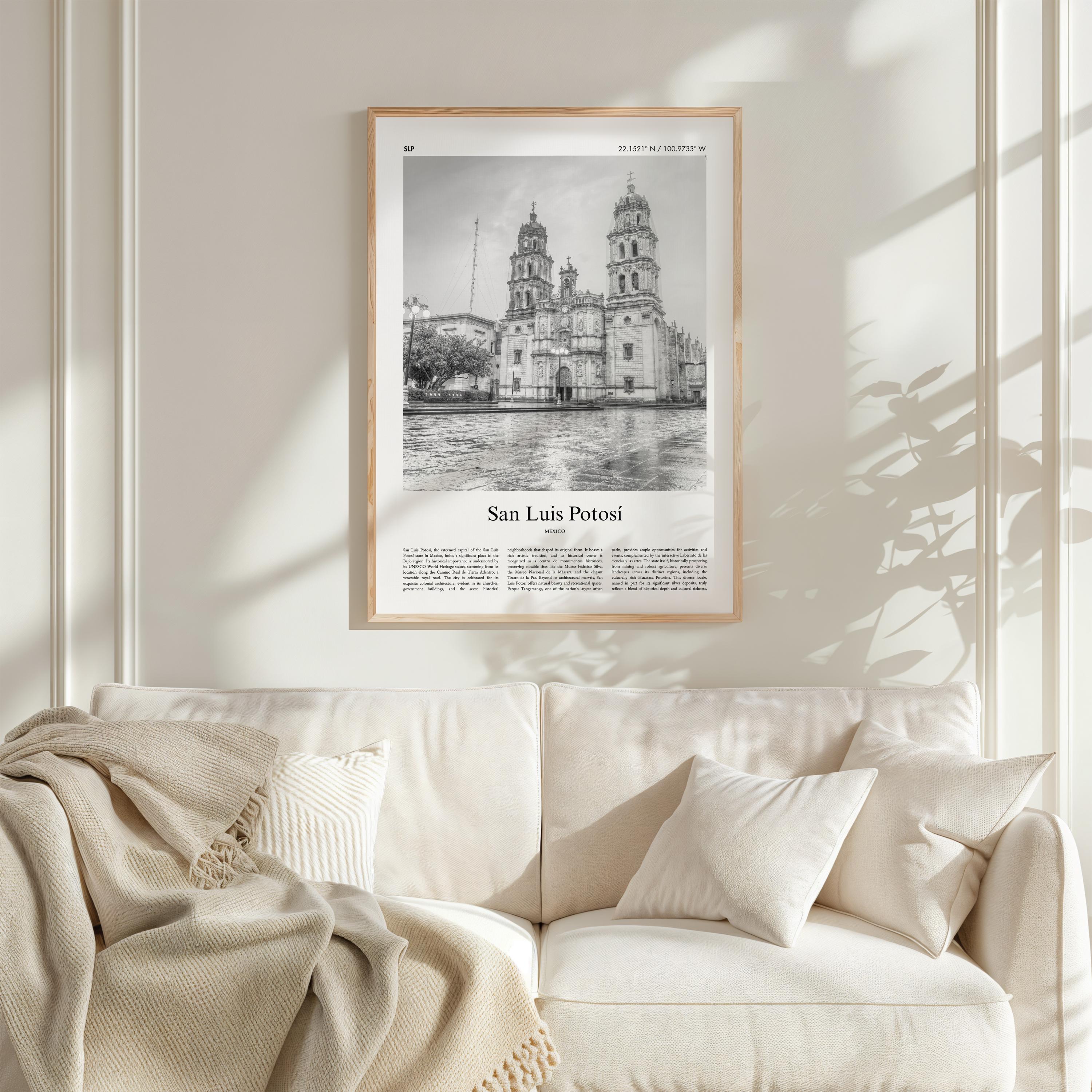 San Luis Potosí Black and White Print, San Luis Potosí Photo
