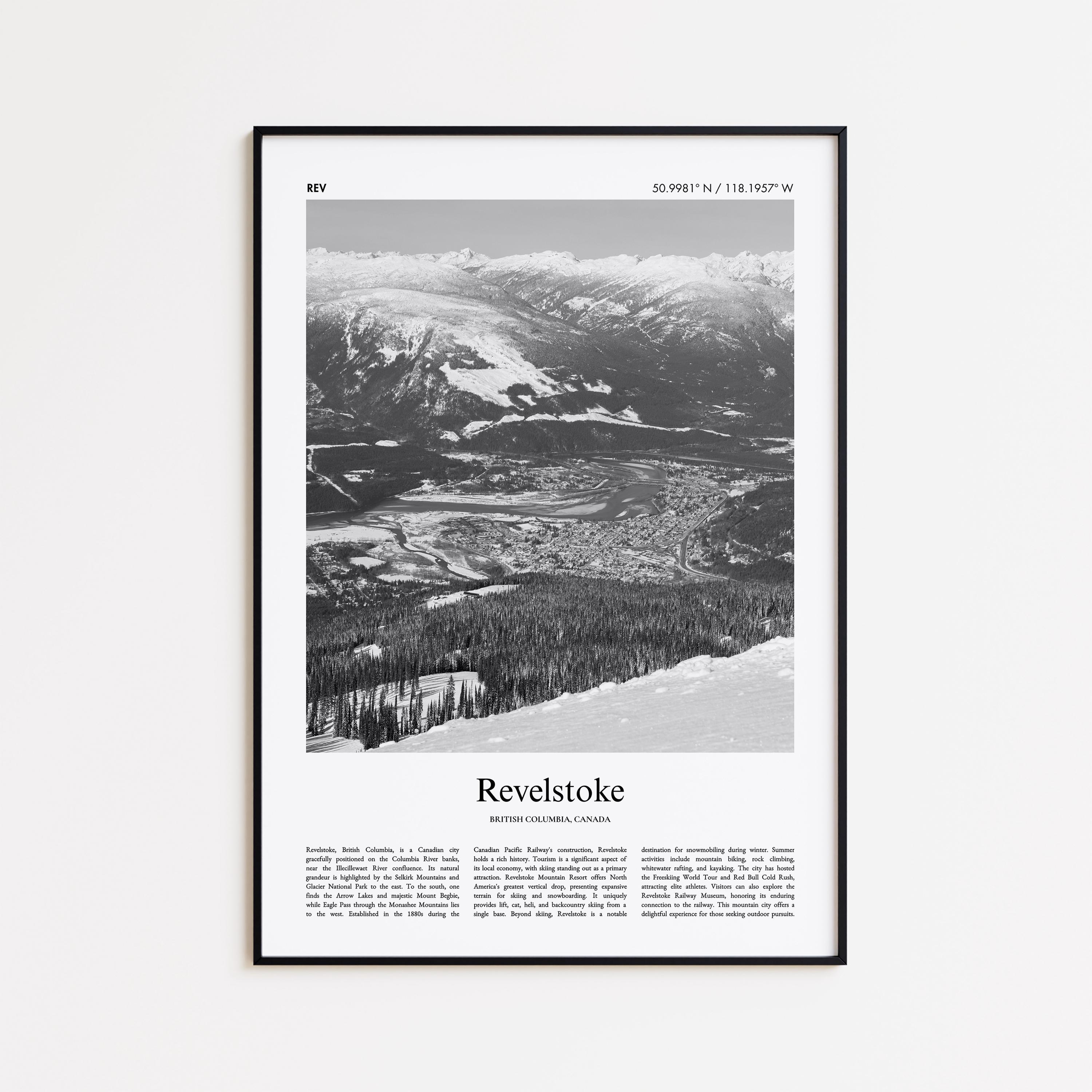 Revelstoke Map Print Canada