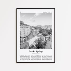 Eureka Springs Black and White Print, Eureka Springs Photo Poster, Eureka Springs Travel Poster Gift, Arkansas, United States, USA