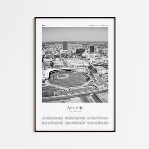 Amarillo Black and White Print, Amarillo Photo Poster, Amarillo Travel Poster Gift, Texas, United States, USA Wall Art Print
