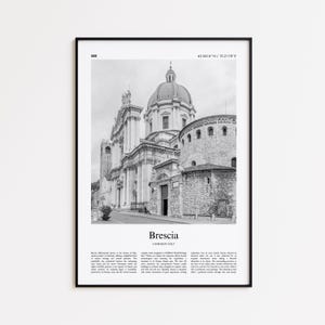 Brescia Black and White Print, Brescia Photo Poster, Brescia Travel Poster Gift, Lombardy, Italy Wall Art Print, Minimal Home Decor Print