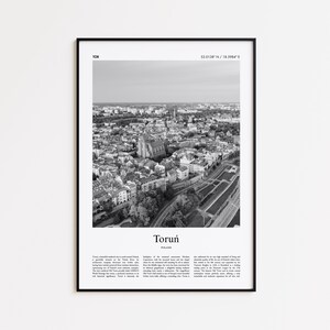 Toruń Black and White Print, Toruń Photo Poster, Torun Travel Poster Gift, Poland Wall Art Print, Minimal Home Decor Print
