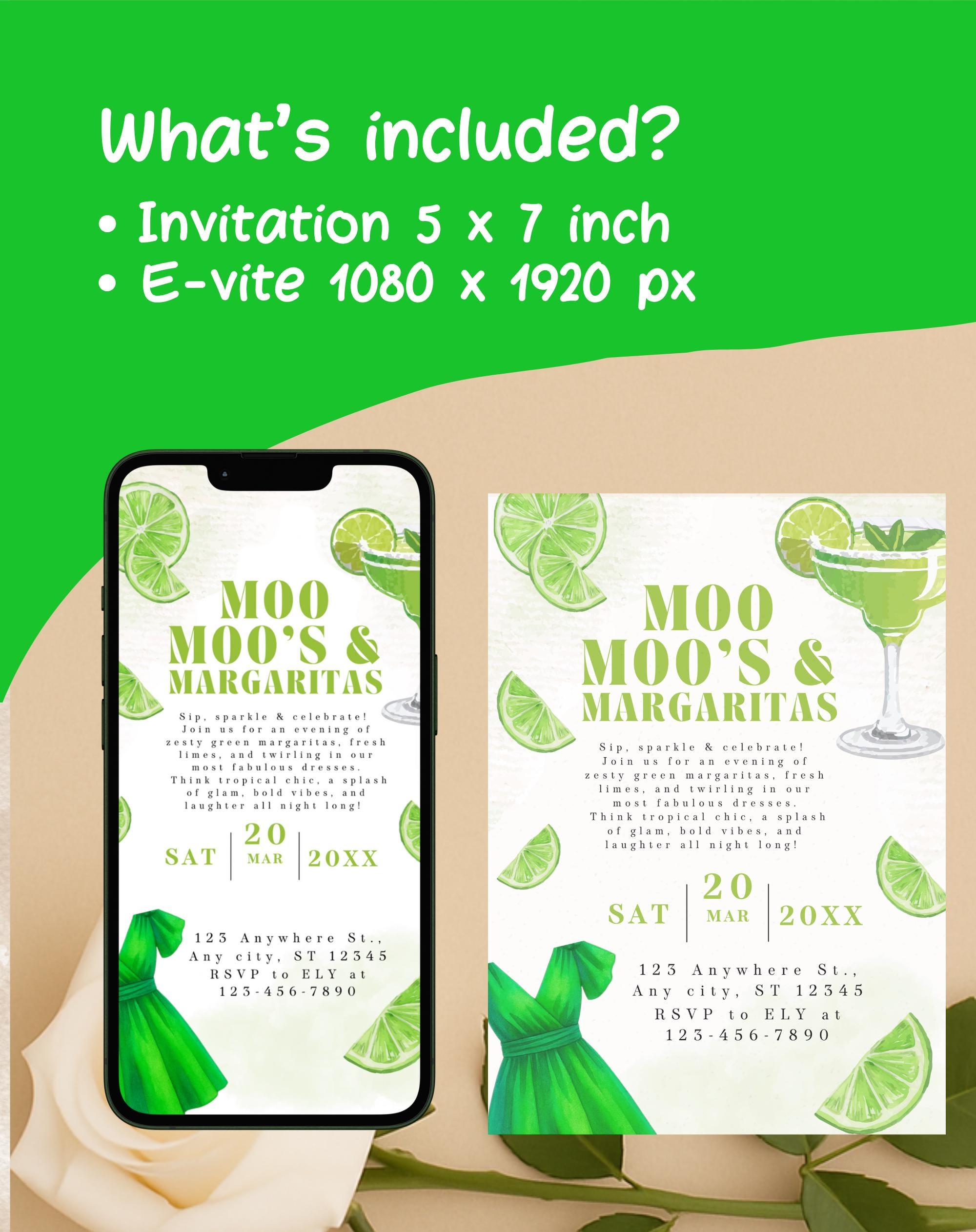 Lime Invitation Background Green Lime Girls Night Invitation Digital Template Editable in Canva ...