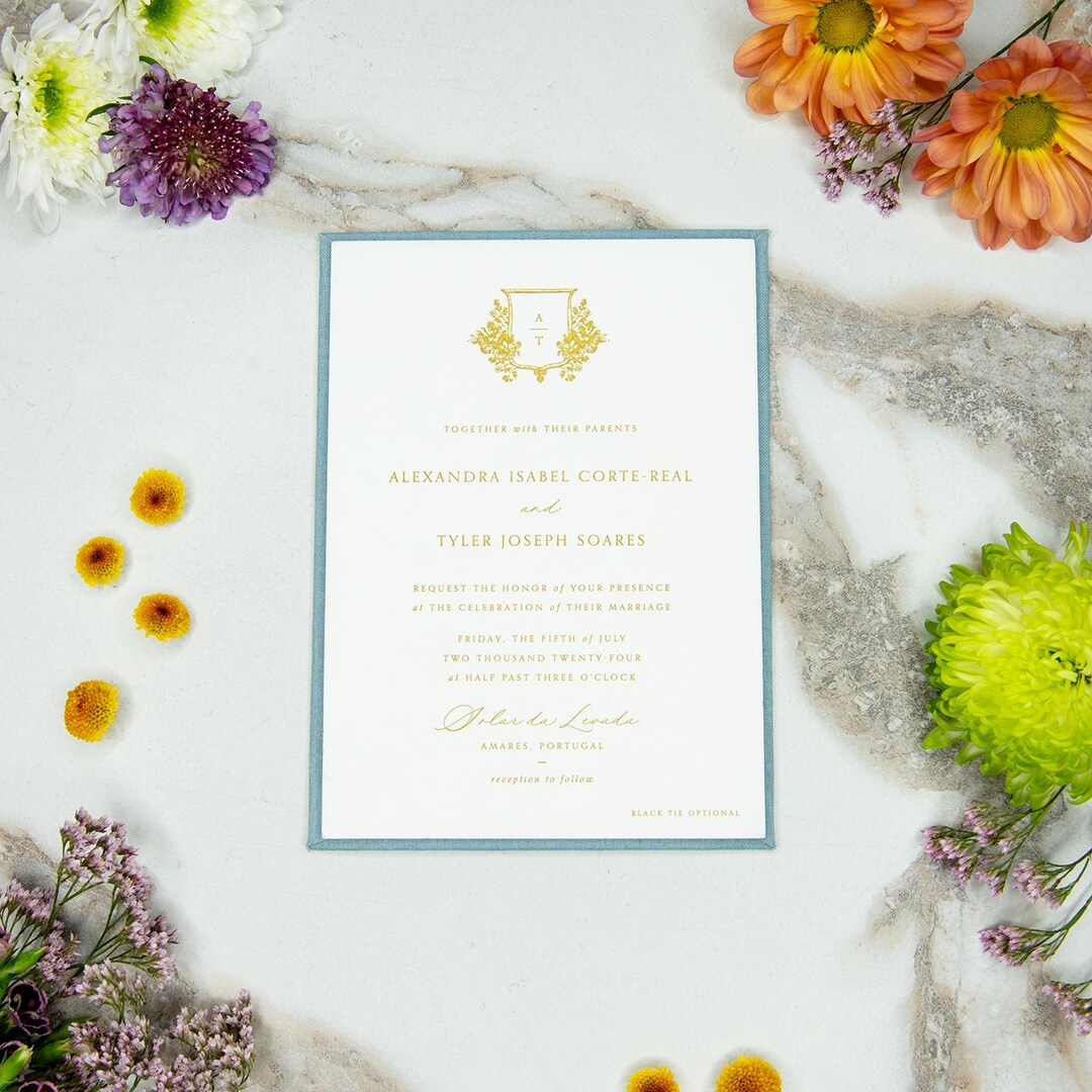 Linen Invitation Panel - Mist | Minimum of 10 | Custom Size and ...