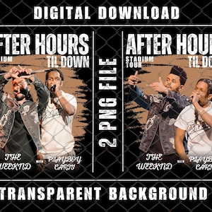 The Weeknd und Playboi Carti Tshirt Design, The Weeknd und Playboi Carti T-Shirt, PNG Instant Download.