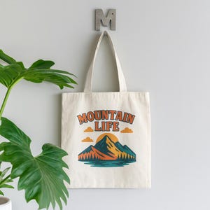 Mountain Tote Bag - Nature Lover Gift, Outdoor Adventure, Eco-Friendly Shopping Bag, Reusable Grocery Tote Bag, Travel Tote