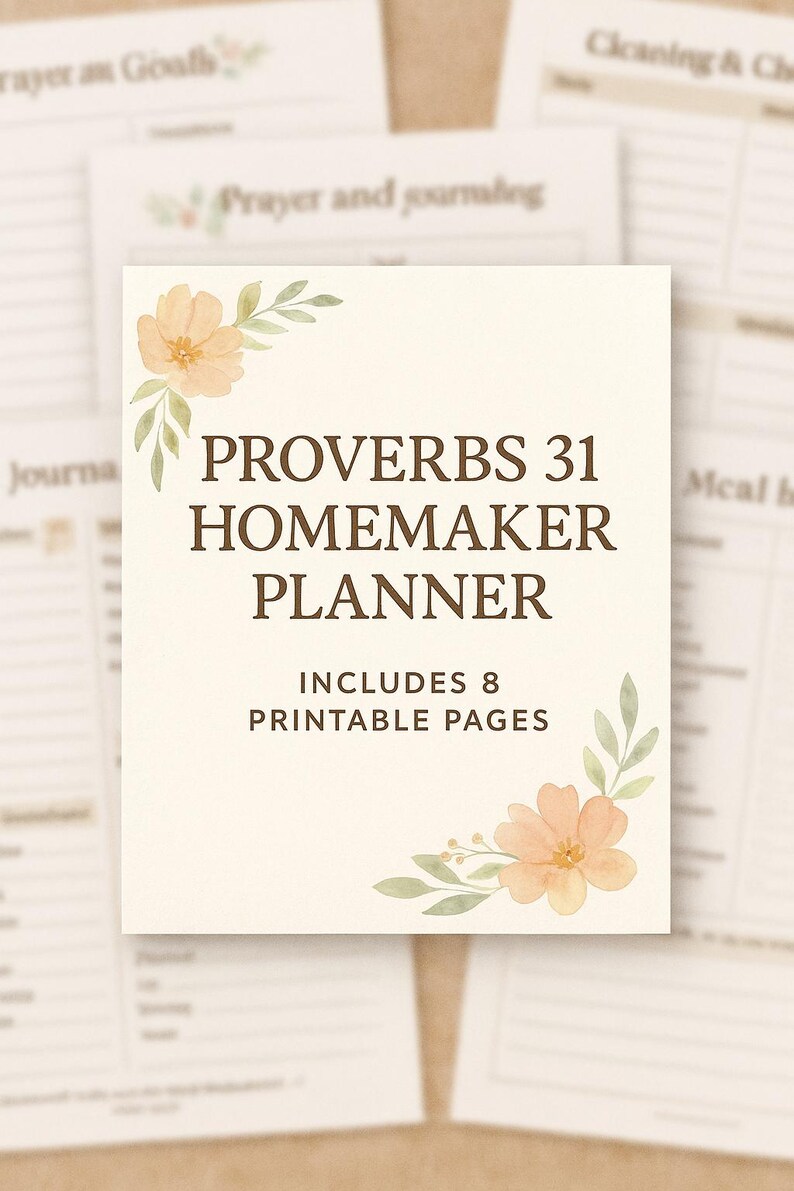 Proverbs 31 Homemaker Planner | Faith-filled Printable | Daily + Weekly ...