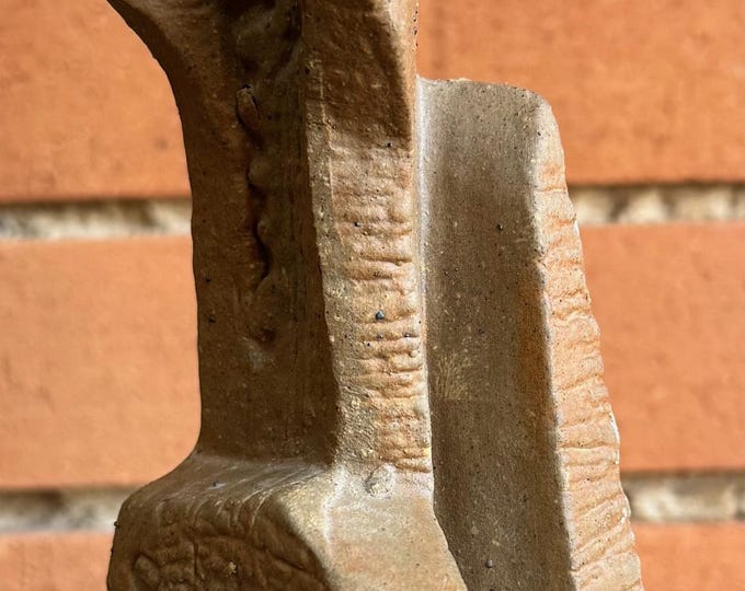 Vintage MCM Abstract Cubist Stoneware Sculpture Syndol Mid Century Modern 60s