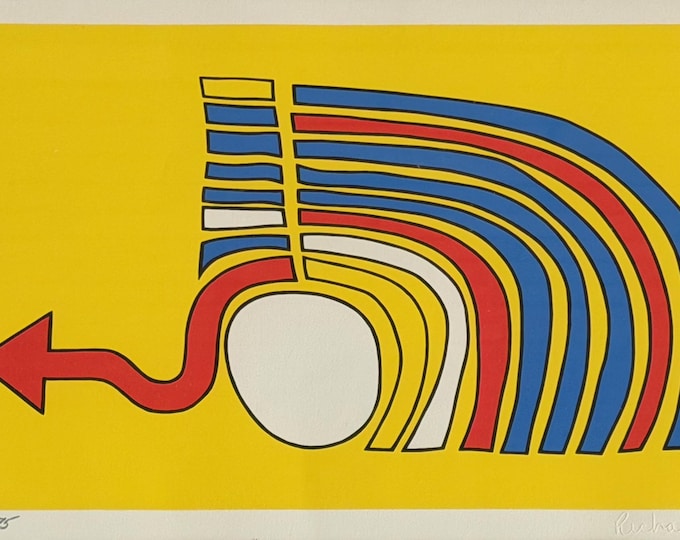 Vintage Serigraph Print Turner Mid Century Modern Wall Art David Richard Signed