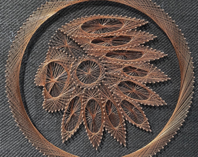 Vintage Cherokee Indian Copper Wire Wall Hanging Abstract Art 70s