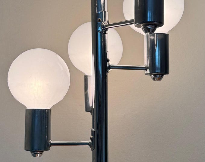 Vintage MCM Chrome CLOVER Lamp Mid Century Lighting Modern Space Age 60s 70s