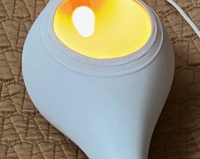 Rare Vintage MCM White Teardrop Swag Lamp Light Fixture Mid Century Modern 1960s