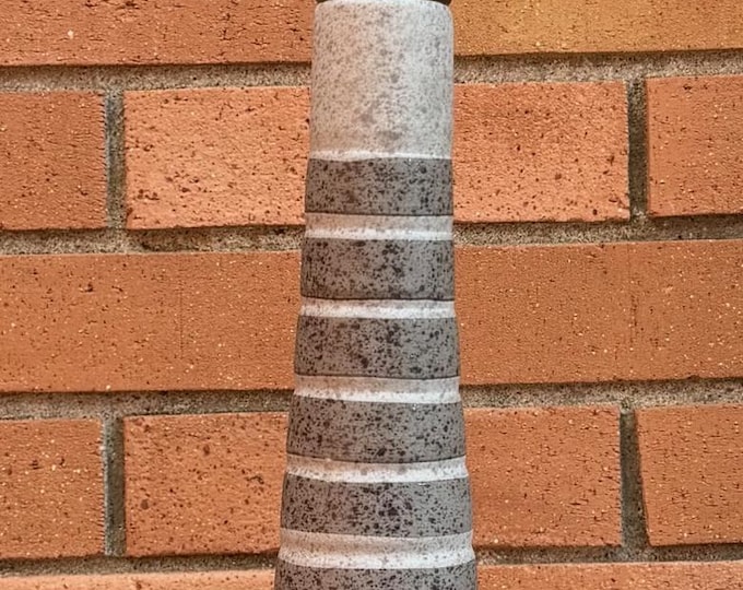 Vintage MCM Ceramic Lamp Table Mid Century Modern Lighting Ribbed 50s Atomic Era