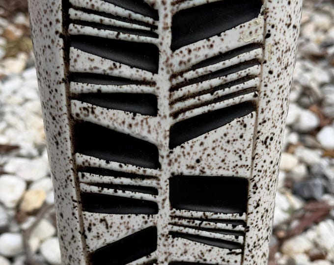 Vintage MCM Abstract Ceramic Lamp Mid Century Modern Lighting 1960s Brown White