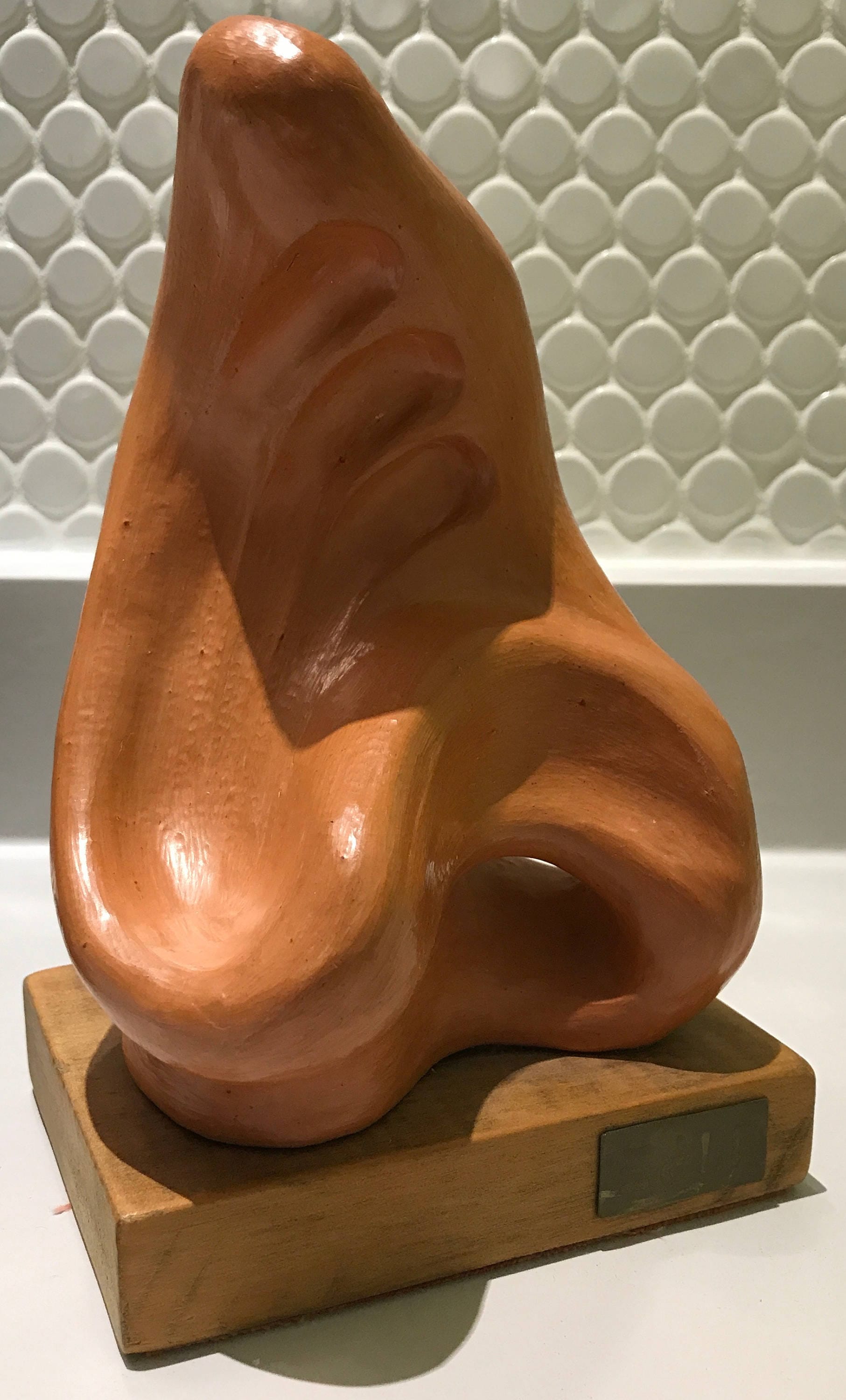 Vintage 60s Abstract Ceramic Sculpture Retro Art Pottery Mid