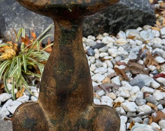 Vintage MCM Cast Iron Cat Sculpture Door Stop Mid Century Modern 1960s Metalwork