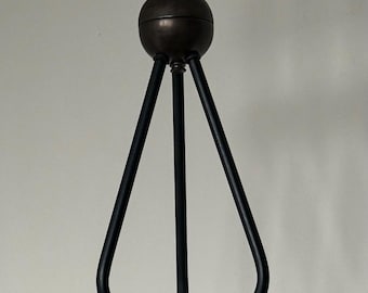 Vintage Atomic Tripod 50s Iron MCM Metal Table Lamp Ceramic Planter Mid Century Modern