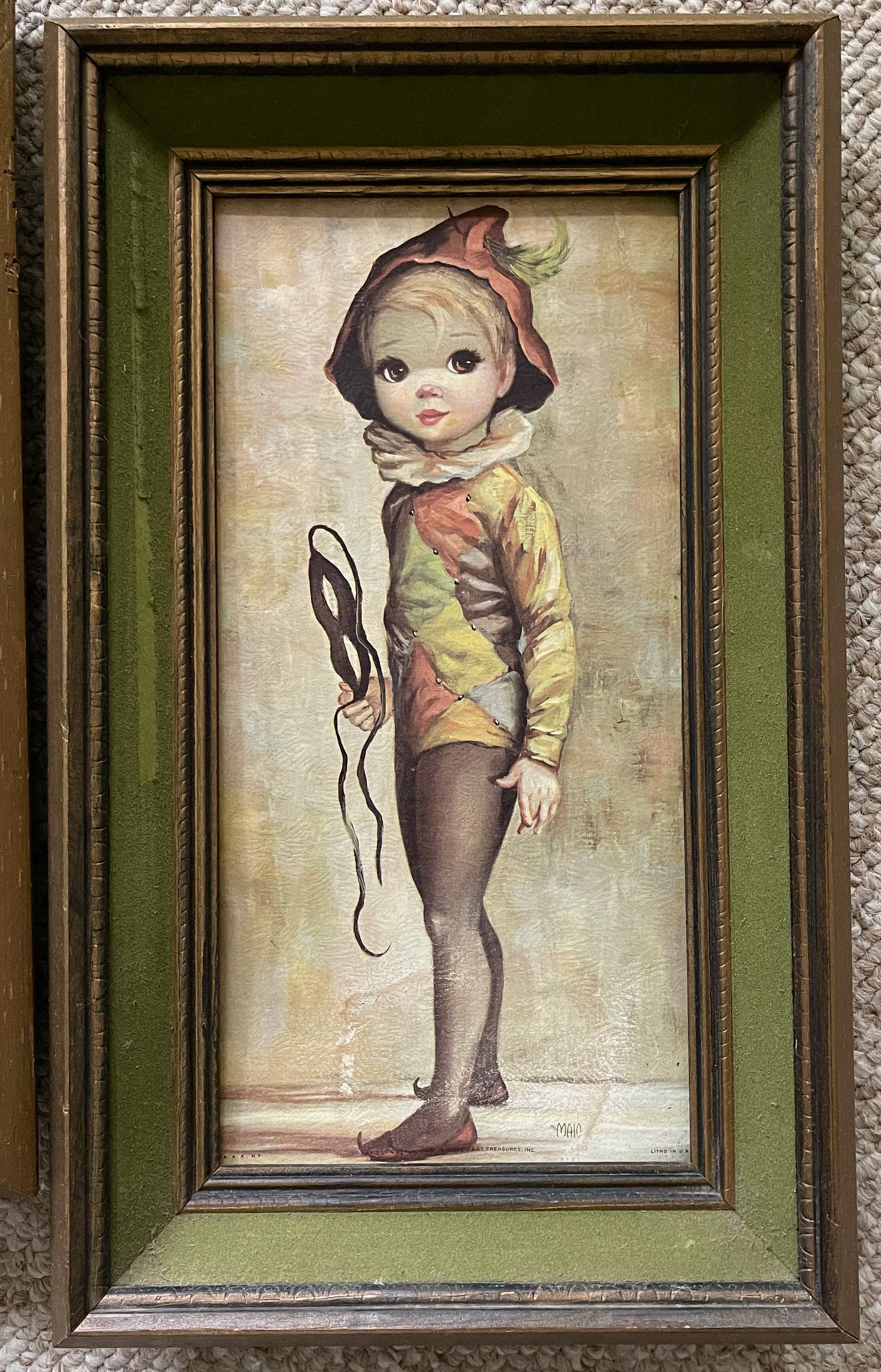 Harlequin Eden Moppet Series Big Eye Girl Wall Pictures