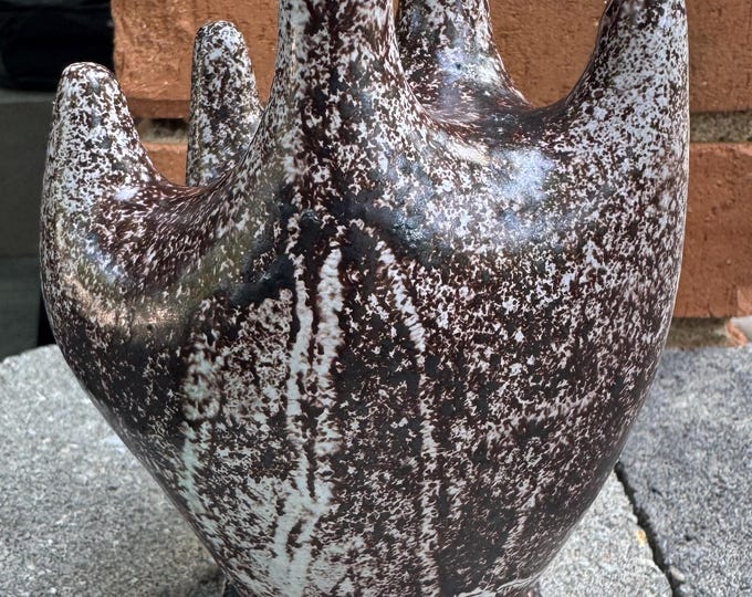 Vintage MCM Abstract Ceramic Stoneware Sculpture Mid Century Modern Pottery 60s Handmade
