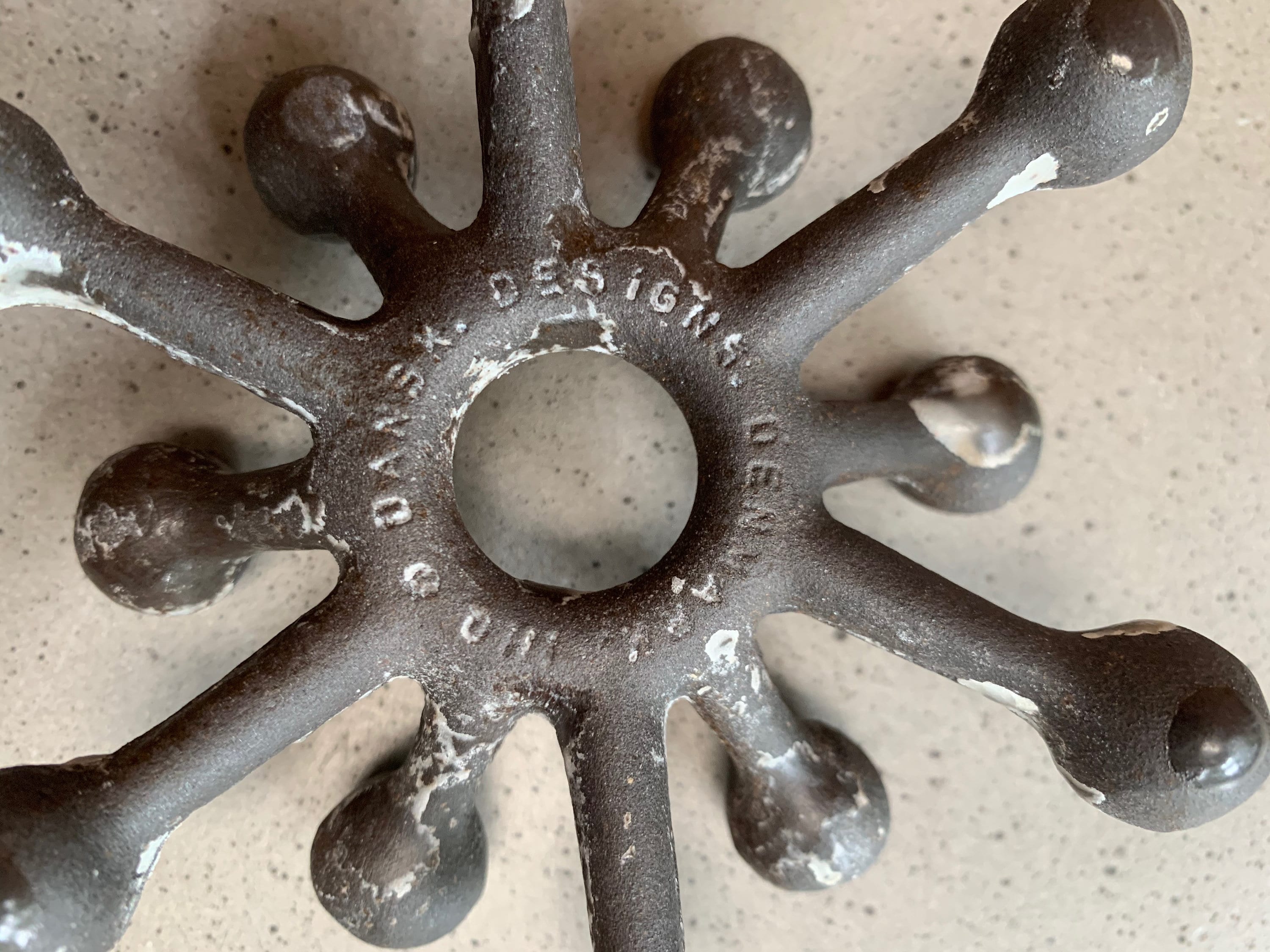 Vintage Dansk Cast Iron Spider Candle Holder Denmark Mid Century Modern