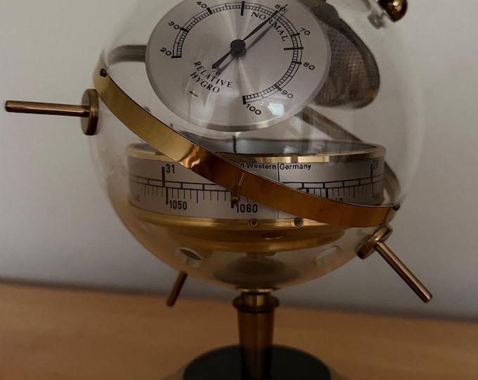 Vintage MCM Sputnik Weather Station Germany Mid Century Modern 60s As-Is