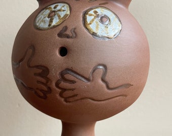 Vintage Mid Century Design West Double Sided Face Vase Modern Pottery Critter Maxwell 60s 70s Pottery