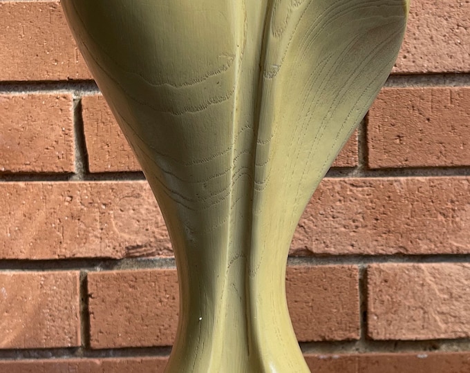 Vintage 1950s Blonde Ceruse Wood Sculptural Abstract Biomorphic Figural Lamp MCM Mid Century Modern Lighting