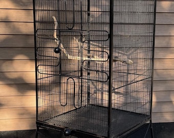 Vintage MCM Weinberg Metal Illuminated Bird House Cage Atomic Mid Century Modern 50s