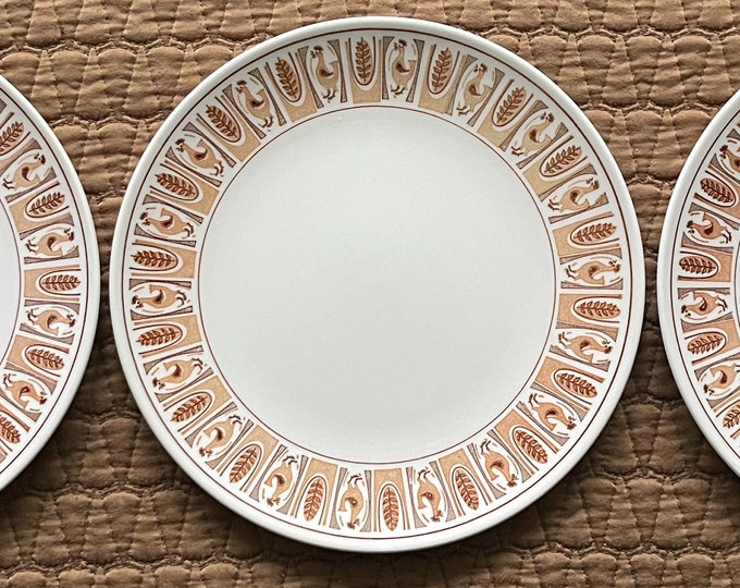 Vintage Mid Century Taylor Smith Taylor Chicken Rice Dinner Plates Dishes MCM