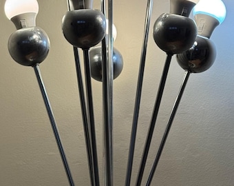 Vintage Chrome Space Age Lamp TORINO Mid Century Modern Lighting MCM 1960s