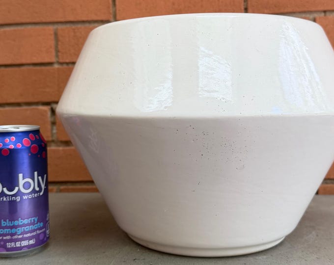 Vintage MCM Ceramic Architectural Pottery Planter PPP Mid Century Modern White 60s