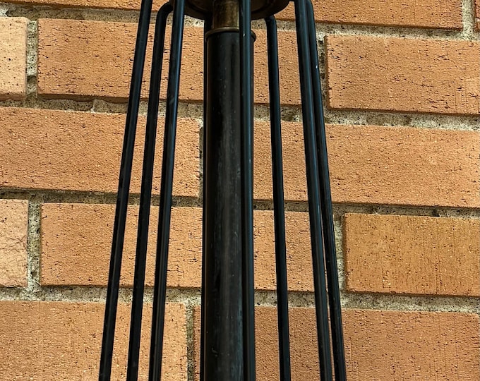 Vintage 50s Iron Table Lamp Mid Century MCM Modern Lighting Tony Paul Atomic Era