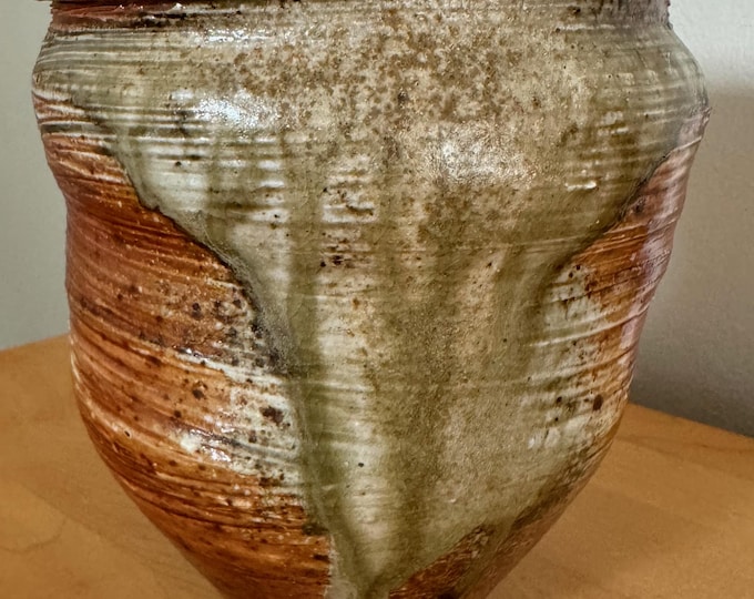 Vintage Stoneware Ceramic Studio Pottery Vase Handcrafted Modern Textured 1970s