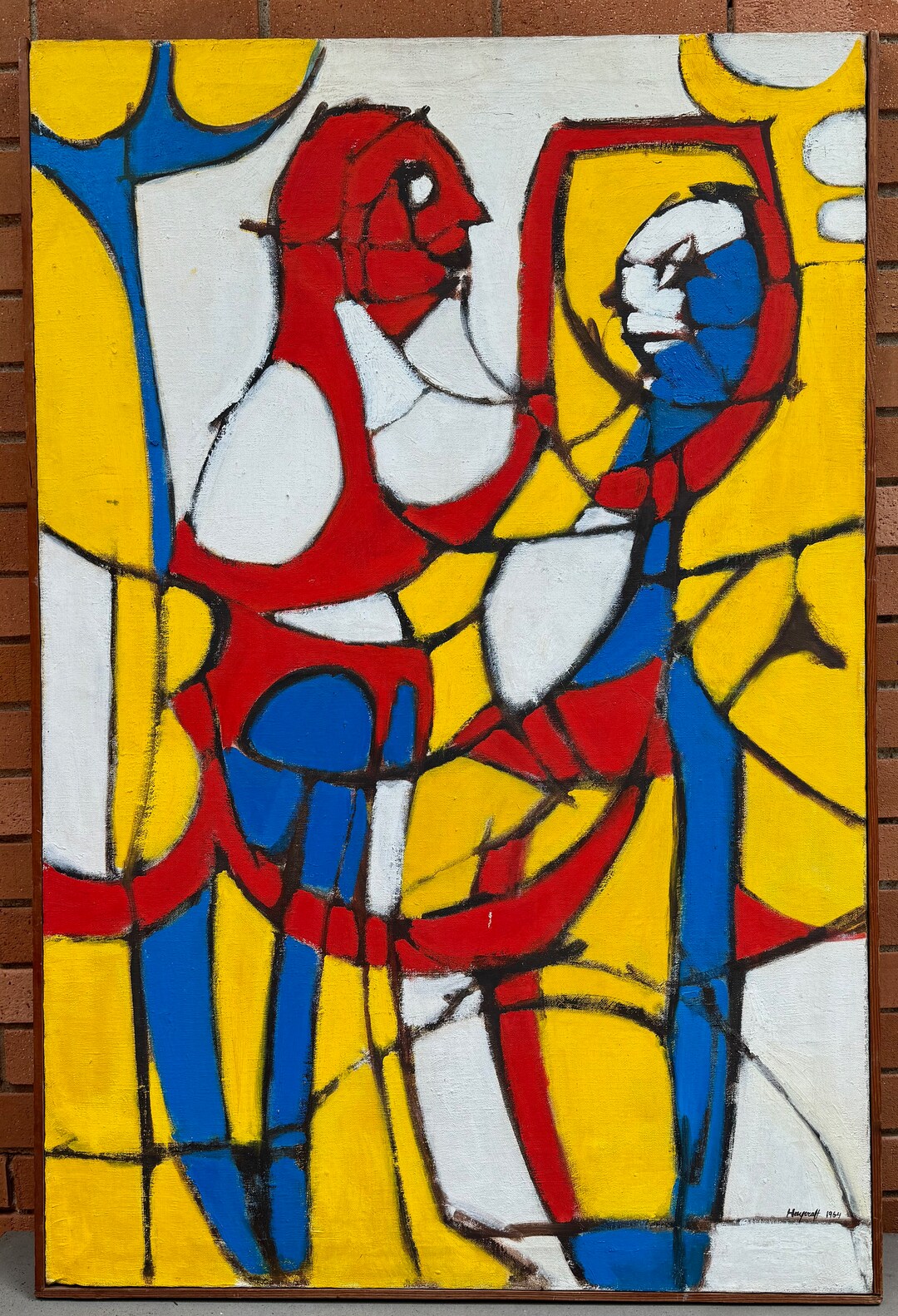 世界限定50 BABYL JOHN McMURTRIE氏のプリントアート Vintage 60s Abstract Figural Painting MCM Art Mid Century Modern