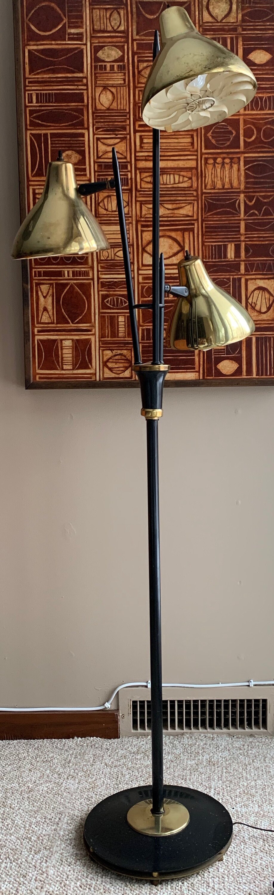 RESERVED FOR DON Vintage 60s Triennial Metal Brass Atomic