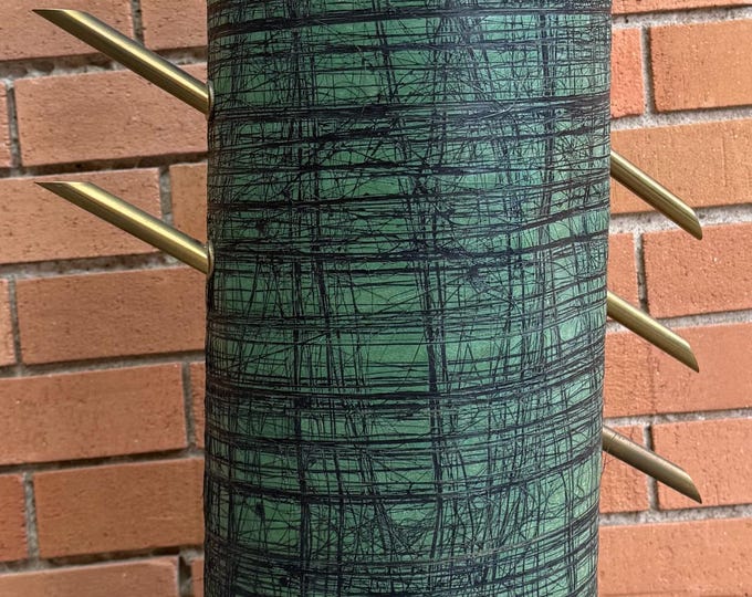 Vintage MCM Majestic Lamp Fiberglass Shade Mid Century Modern Lighting 50s As-Is