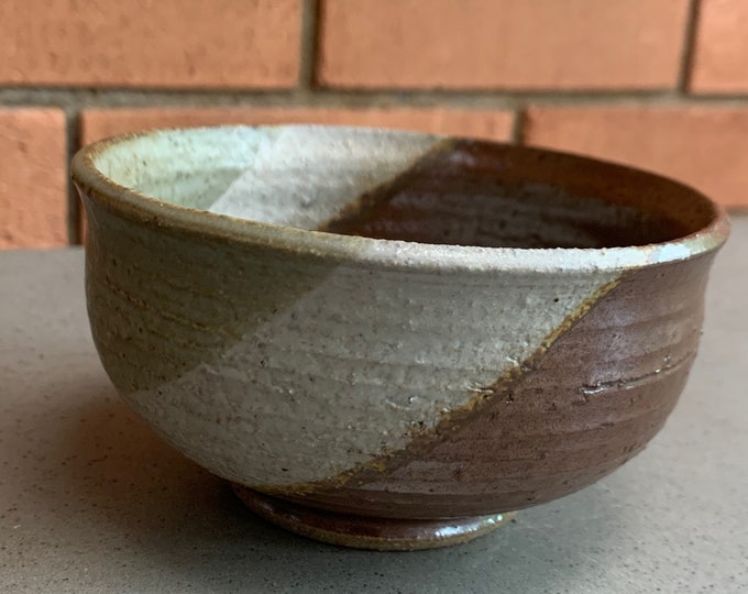 Small Round Vintage Studio Pottery Bowl Mid Century Modern Signed Numbered Deyoe Frith University of Illinois