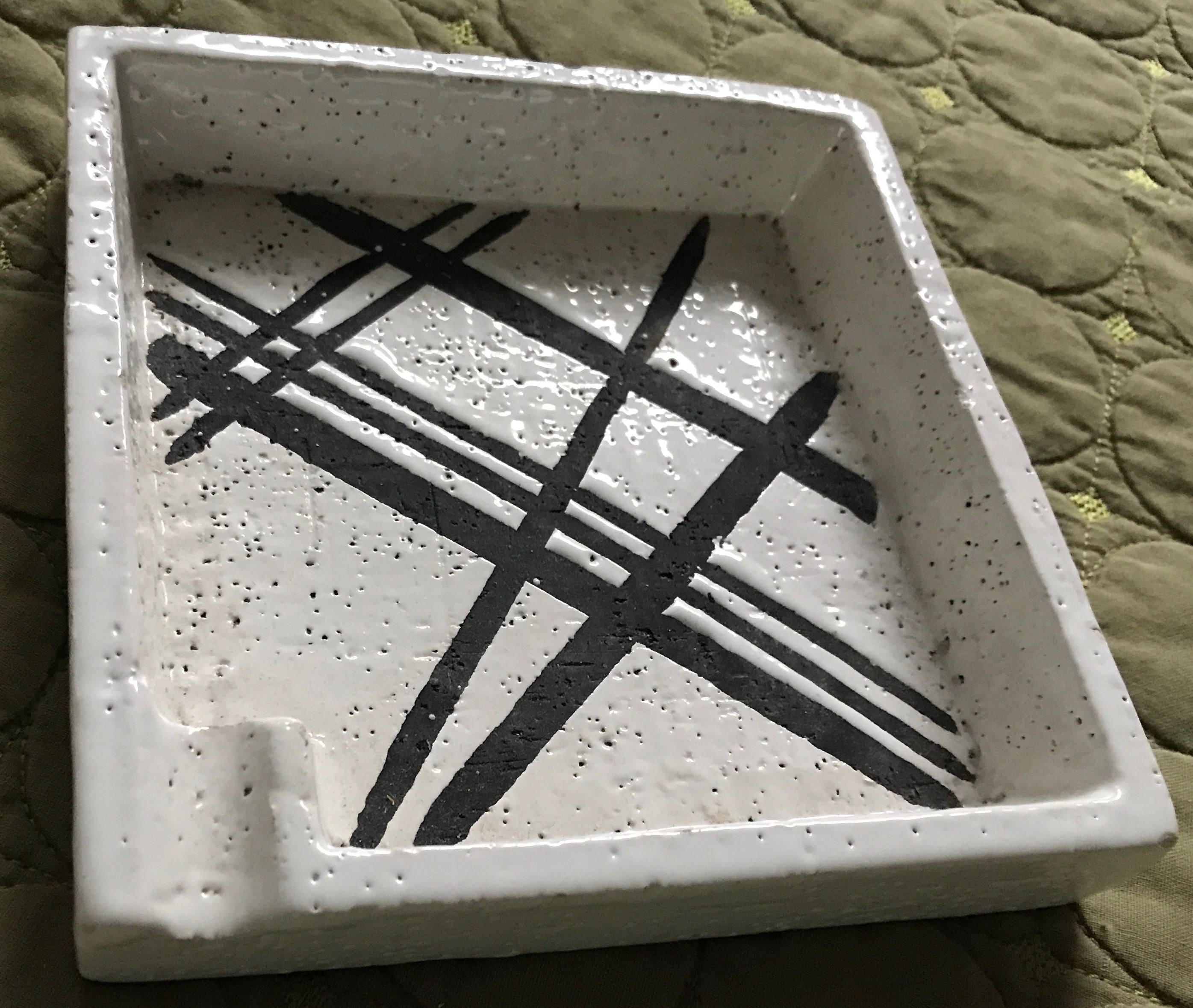 Vintage 60s Rosenthal Netter Ceramic Pottery Ashtray Mid Century Modern