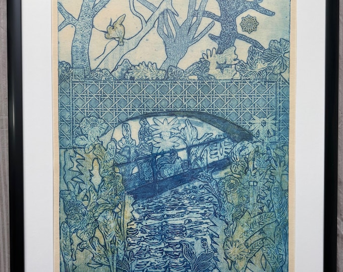 Vintage Marcia Isaacs Etching Print Signed Numbered Framed Matted Modern Art