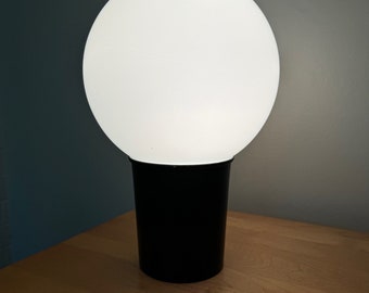 Vintage 1960s Space Age Lamp Metal Glass Mid Century Modern MCM Lighting Heyco
